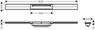 Hansgrohe RainDrain Flex ������� ����� ����� ��� ���� 80��, ���� ������� ������ 56044670