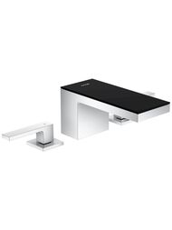 Смеситель Axor MyEdition 47050600 для умывальника, на 3 отверстия, сливной гарнитур, хром/чер стек — миниатюра 1