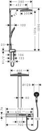 Душевая система Hansgrohe Rainmaker Select E Showerpipe 460 с термостатом, хром/белый 27106400
