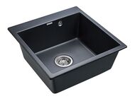 Мойка из искусственного камня PAULMARK Kante 50 (510x520x200) черный металлик PM105152-BLM