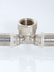 Пресс тройник VALTEC 32х3/4"Вх32 VTm.232.N.320532