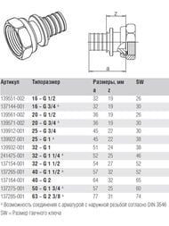 #Соединитель REHAU RAUTITAN, 40х1.1/2"В, с накидной гайкой, бронза, арт.14563441001