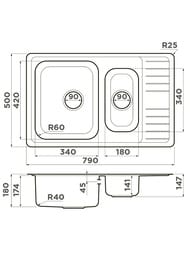  Omoikiri SAGAMI 79-2 IN (790500180) ,  , . 4993733