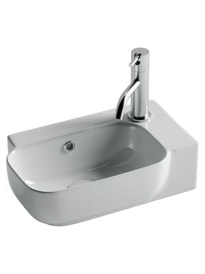 Раковина подвесная Ceramicanova Element 403х249х140 1 отв. под смеситель,слив-перелив,белый CN6074L