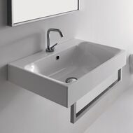 Раковина Kerasan Cento 353201*1 700х450мм, накладная, с отверстием под смеситель, белый