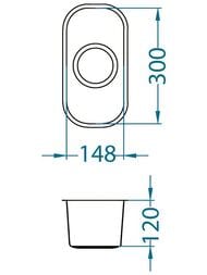 ����� ALVEUS Monarch Variant 110 (148�300) ��� ����������, ����. ����� 0.8 ��, PVD �������� 1114243