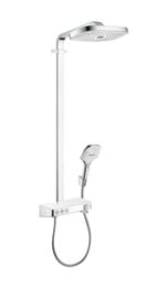 Душевая система Hansgrohe Raindance Select E 300 3jet Showerpipe с термостатом,хром/белый 27127400