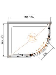 ������� ������ CEZARES ECO (1185-1200�985-1000�1900) RH-2-120/100-C-Cr ������ �������., ������� ����