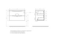 Тумба под раковину BelBagno MARINO (800х450х500) подвесная, Crema Opaco MARINO-800-2C-SO-CO-P