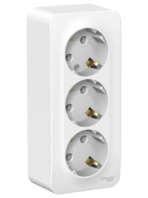 Розетка Systeme Electric BLANCA наружная 3-я с заземлением изол.пл. 16А, 250В, белый BLNRA010311