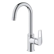 Смеситель Grohe BauLoop 23763001 для умывальника однорычажный, сливной гарнитур,  L-Size, хром