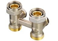 Узел нижнего подключения прямой DANFOSS 3/4х1/2" RLV-KS с переходниками 003L0220