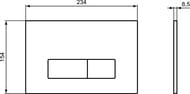 Клавиша смыва для инсталляций Ideal Standard OLEAS М2 двойной смыв, черная R0121A6