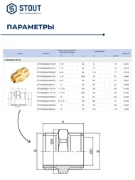 ������� STOUT 1/4"��, ������,  SFT-0003-001414