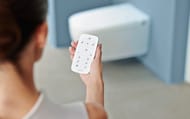 Унитаз подвесной Vitra V-Care Comfort с сиденьем,антибактериал. покр.,с функцией биде 5674B003-6194