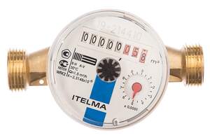 Счетчик Itelma для холодной воды DN15 L=110, 1,5м3/ч, без штуцеров, ИС.160006