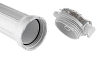 Корпус ГЕЙЗЕР SL10 1/2" для холодной воды, белый пластик, пластиковые ниппели, арт. 50502