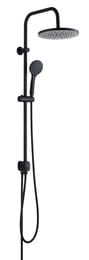 Душевой комплект ESKO ST1550 Black верхний душ 260х190мм, ручной душ 1 реж., стойка, шланг, черный