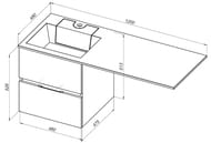 ����� � ��������� Aquanet ������ 120 L (1200�526�480) �����, ���������, 2 �����, ����� 243773