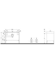 ����� ��������� Duravit XViu 984�493�454 2 ����a, ����� ������/������� XV45370B122