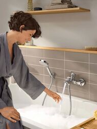 Смеситель для ванны/душа Hansgrohe Rebris E 72450000 однозахватный, хром — изображение 7