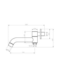 Излив на ванну BelBagno ANCONA-BCA-CRM встраиваемый, с дивертором, хром — изображение 2