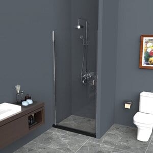 Дверь в нишу BelBagno Uno (600x1900) UNO-B-1-60-C-Cr 1 распашная створка, стекло прозр./профиль хр