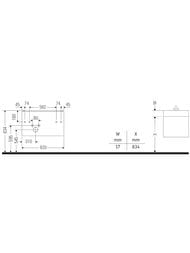 ����� ��� �������� Duravit L-Cube 820�550�481 ���������, 2 �����, ����� ������ LC629102222