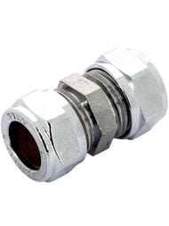 Муфта Tiemme для медной трубы, 22х22мм обжим, хром, арт. 1130179 (1101C222200CZ )