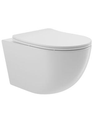 Унитаз подвесной Aqueduto Ovo 525x360х320 безободковый, сиденье с микролифтом, белый OVO0110