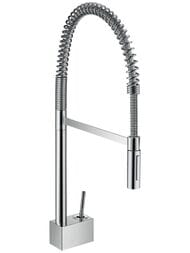 Смеситель Axor Starck Semi Pro 10820 для кухни с выдвижной лейкой, однозахв., поворотный излив 270м — миниатюра 1