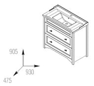 ����� ��� �������� Caprigo ������� 90 ��������� 930�905�475 2 �����, ����: ������� 33925-TP812