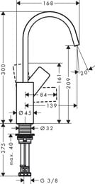 ��������� Hansgrohe Vivenis 75032670 ��� ��������, ���������� ����� 210, ������� ������
