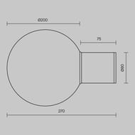 ��������� ���������� Maytoni Bold (����) O598WL-01B1, E27�1 60�� IP 54, ������