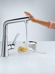Смеситель Hansgrohe Metris Select M71 для кухни 320 мм поворотный излив хром 14883000 — изображение 9
