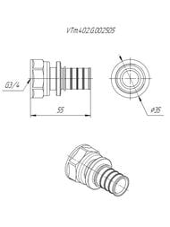 VALTEC, , 253/4",  CW614N, VTm.402.G.002505