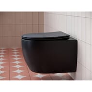 %Унитаз подвесной Ceramicanova Play 370х490х340 безободковый, сиденье, крепеж, черный CN3001MB