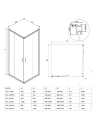 ������� ������ Vincea Garda 1100�900 ������ ����������/��������� ����� VSS-1G9011CLGM