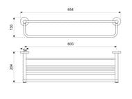 Полка для полотенец Aquatek Европа AQ4115MB настенная, латунь, цвет: черный матовый — изображение 7