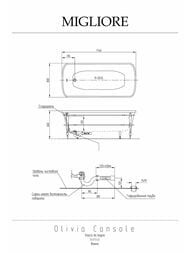 ����� MIGLIORE OLIVIA 174x83 console ����� ������, ��������� ���� 24327