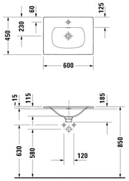  Duravit Viu 600450 , 1    0385600000