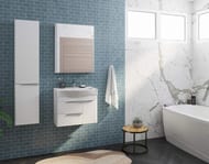 Шкаф-колонна AQUATON Беверли 1A235403BV01L 340x240x1600 левый, подвесной, 2 дверцы, белый глянец