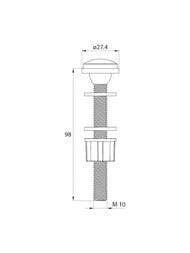 Арматура IDDIS (тип А) 2-ой смыв, нижний подвод воды, круглая резиновая прокладка F012400-01K