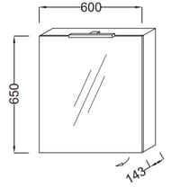 ���� ���������� Jacob Delafon RYTHMIK (600�143�650) EB795GRU-E16 �����, ���������, �������� ������