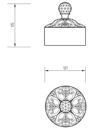 Migliore Cristalia ������� ������ 5 �� ������, ������/SWAROVSKI ML.CRS-60.227.BR/16761