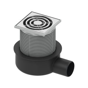Трап TECEdrainpoint S50 с решеткой, низкий, выход вбок 3601050