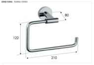 Полотенцедержатель Remer Guest GS44CFP, черный брашированный хром — изображение 2