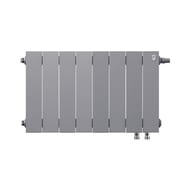 Радиатор биметаллический, 8 секций ROYAL THERMO PianoForte 300 Silver Satin, бок.подкл, серый
