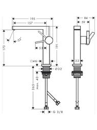 ��������� Hansgrohe Tecturis E 150 ��� ����������� Fine, �������������, ������ ���. 73040670