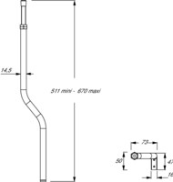 Крепления для угловых ванн Jacob Delafon Domo и Micromega Duo L-образные без покрытия E6D121-NF